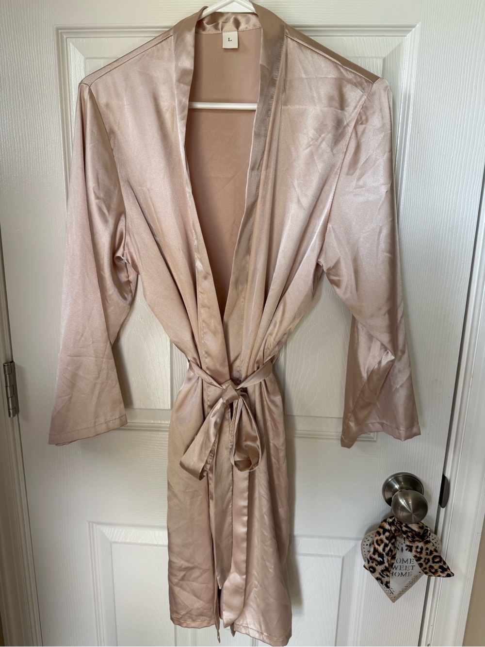 Silky Sexy Champagne color Kimono Robe  - Women Intimates  Sz L